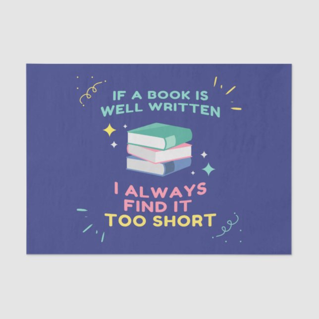 Papel De Seda Avid Reader I - Citação de Jane Austen (Frente )