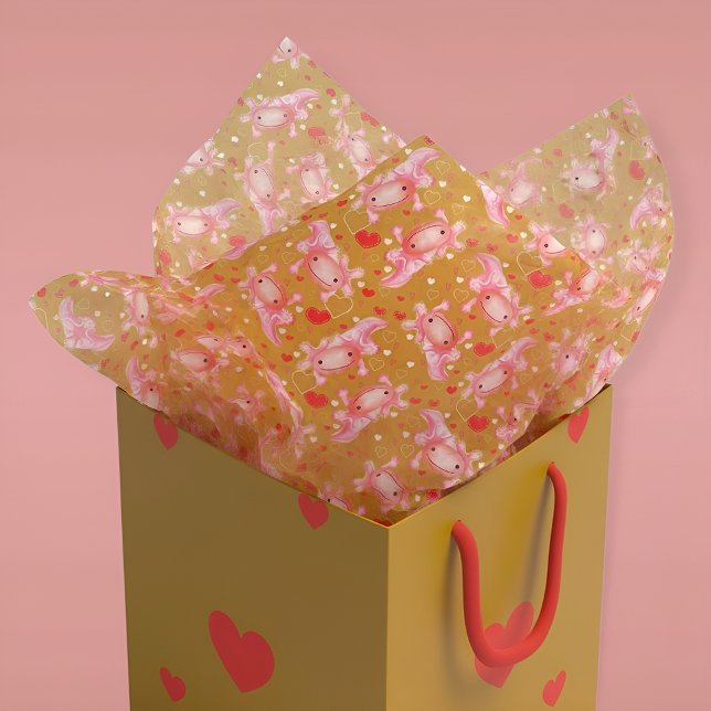 Papel De Seda Axolotl Amor mostarda (Criador carregado)