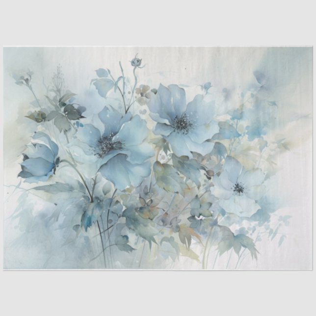Papel De Seda Azul 15 (Frente )