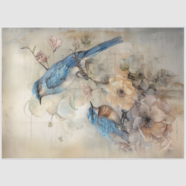 Papel De Seda Azul 2 (Frente )