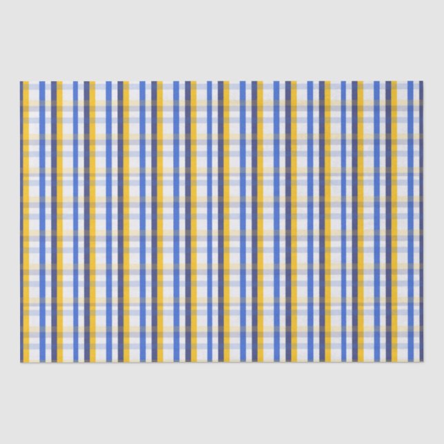 Papel De Seda Azul, Amarelo e Branco (Frente )
