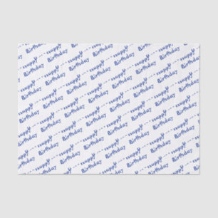 Papel De Seda Azul Aniversário