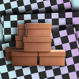 Papel De Seda Azul-boho e papel-tecidos controlado púrpura