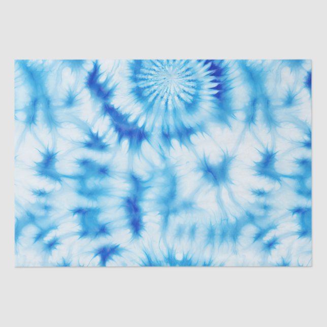 Papel De Seda Azul, branco, colar espiral (Frente )