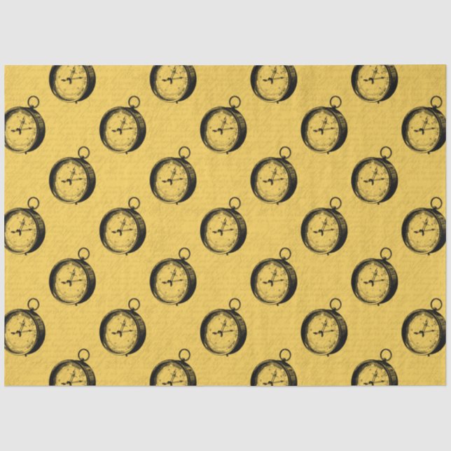 Papel De Seda Azul Claro e Dourado Design da Série Náutica 5 (Frente )