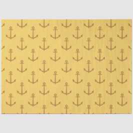 Papel De Seda Azul Claro e Dourado Design da Série Náutica 8
