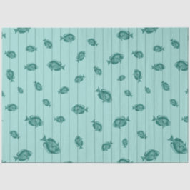 Papel De Seda Azul Claro e Dourado Série Náutica Design 7