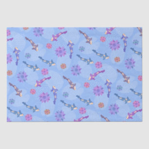 Papel De Seda Azul cristal Koi Pond