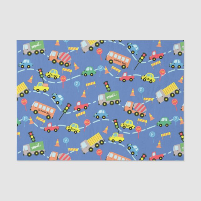 Papel De Seda Azul de transporte (Frente )