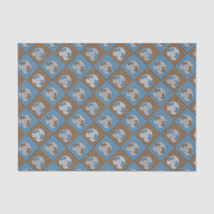 Papel De Seda Azul e bolinhas do elefante de Brown