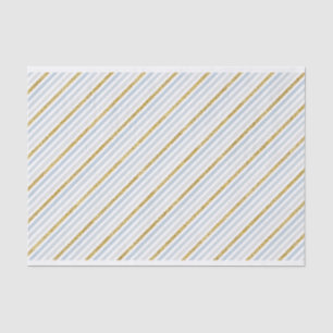 Papel De Seda Azul empoeirado e brilhante Dourado