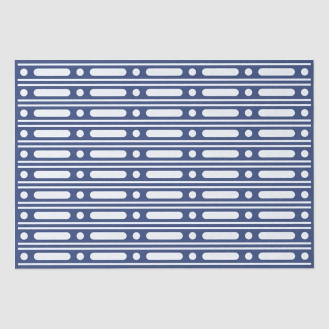 Papel De Seda Azul Escuro 2 Incisão de Osso Pontos Decoupage (Frente )