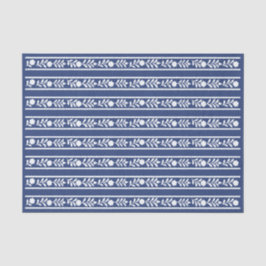 Papel De Seda Azul Escuro 2 Incisão Óssea Decoupage com Bordadur