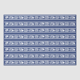 Papel De Seda Azul Escuro 2 Incisão Óssea Decoupage Floral 