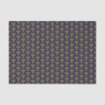 Papel De Seda Azul escuro elegante | Chanukah Hanukkiyah | CANDE<br><div class="desc">Elegante azul escuro Papel de Tecido MENORAH,  mostrando com a menorah dourada falsa em um padrão ladeado. Este é um design minimalista,  simples,  elegante,  especialmente adequado para presentes ou artesanatos de Chanucá.</div>