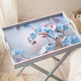Papel De Seda Azul Etéreo Brilhante Decoupage de Não-Me-Esqueça