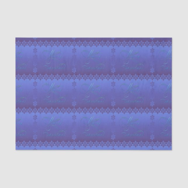Papel De Seda Azul Feliz Natal (Frente )