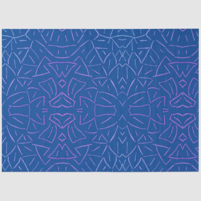 Papel De Seda Azul-flutter simples (Frente )