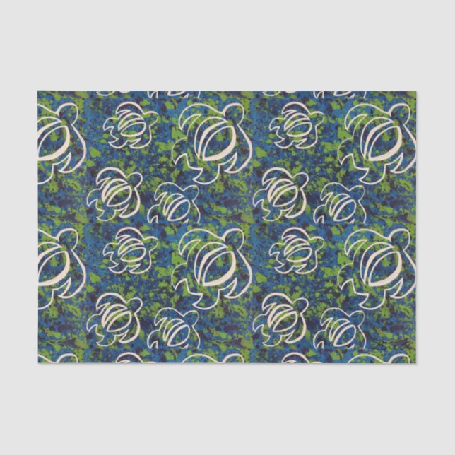 Papel De Seda Azul Honu de LineA (Frente )