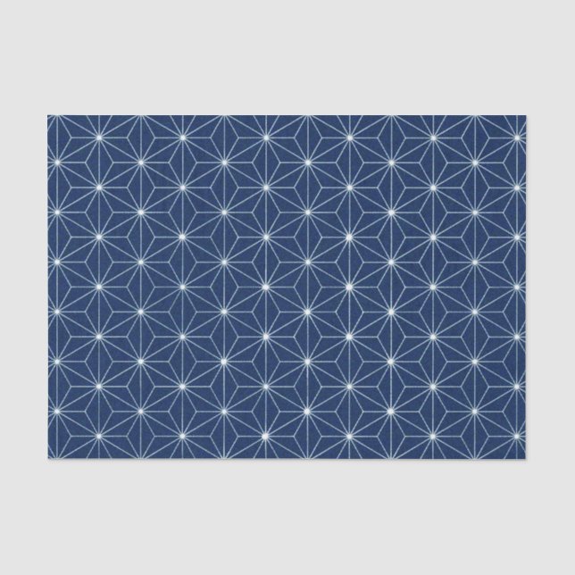 Papel De Seda Azul Indigo Japonês (Frente )