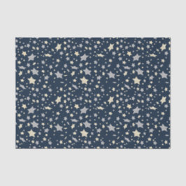 Papel De Seda Azul Moderno Elegante Estrela