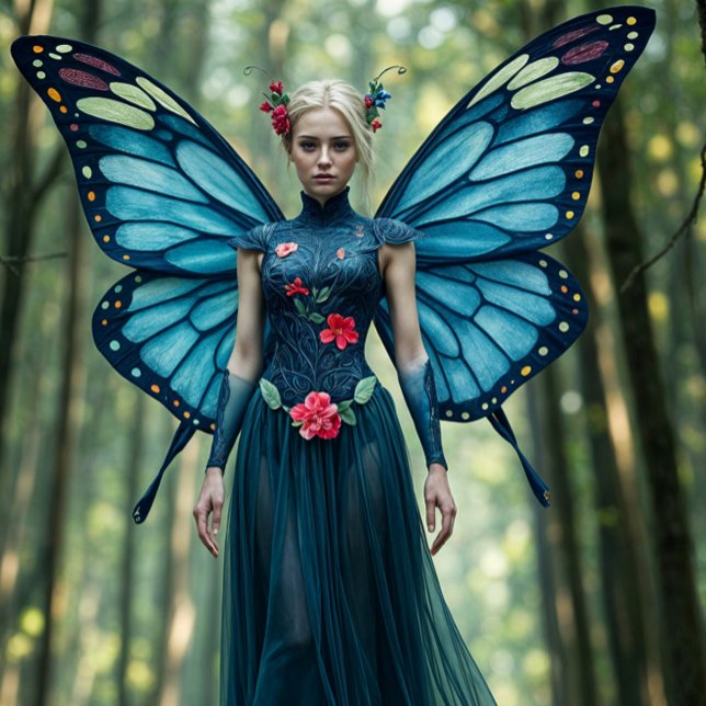 Papel De Seda Azul-Natureza Fada-Floresta de Dissociação (Criador carregado)