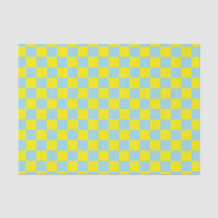 Papel De Seda Azul pastel verificado e amarelo
