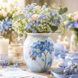 Papel De Seda Azul Suave Floral Não-Me-Esqueças Macro