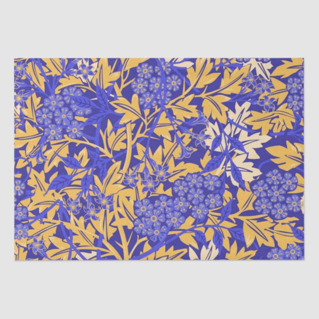 Papel De Seda Azul vívido e ouro amarelo (Frente )