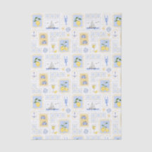 Azulejo Azul Mediterrâneo Limão Amarelo Costeiro