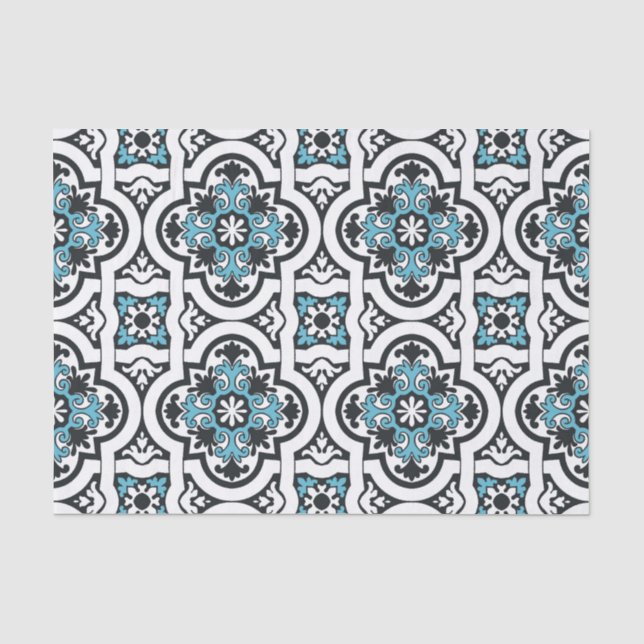 Papel De Seda Azulejo azul português (Frente )