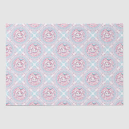 Papel De Seda Azulejo de Diamond do Pastel Kawaii Bunny Dot Mand