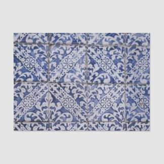 Papel De Seda Azulejo espanhol marroquino Texure Vintage