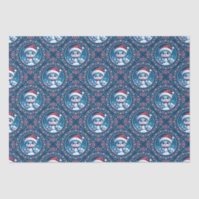 Papel De Seda Azulejo Festivo Cute Kawaii Mandala Geo (Frente )