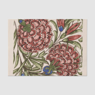 Papel De Seda Azulejo Flor de Cravo Antigo Rústico Arte De Morga