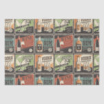 Papel De Seda Azulejos de Bar Vintage Look<br><div class="desc">Vintage parece azulejo com várias bebidas/ingredientes encontrados em um bar - (rum,  uísque e vodca,  coquetéis,  etc.). Excelente para aniversário de 21 anos!</div>