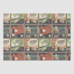 Papel De Seda Azulejos de Bar Vintage Look<br><div class="desc">Vintage parece azulejo com várias bebidas/ingredientes encontrados em um bar - (rum,  uísque e vodca,  coquetéis,  etc.). Excelente para aniversário de 21 anos!</div>