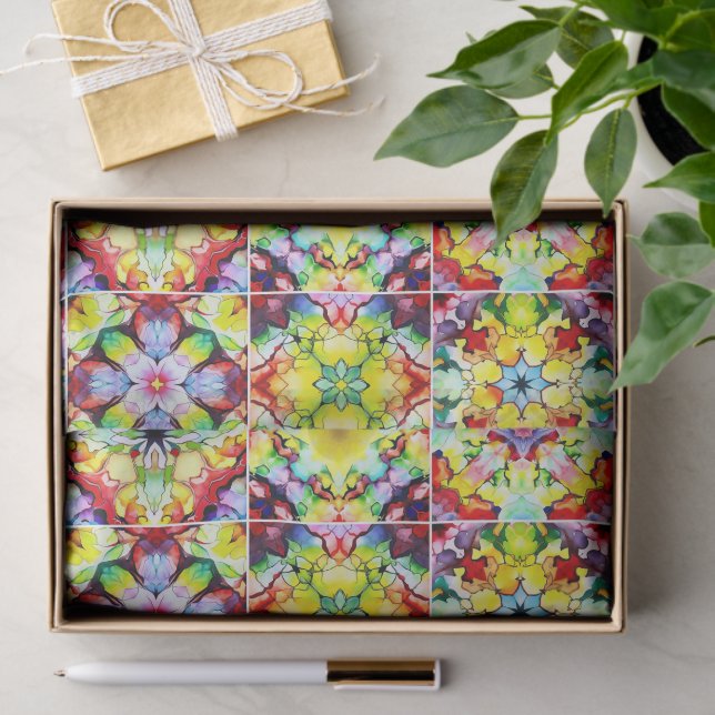 Papel De Seda Azulejos do Mediterrâneo, Azulejos de Tinta Álcool (Presente)