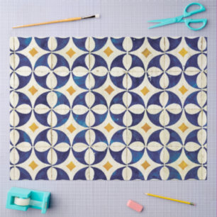 Papel De Seda Azulejos Portugueses - Design de Padrão Azulejo