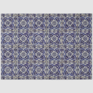 Papel De Seda Azulejos Russos Italianos Azulejo Azul Branco Geom