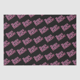 Papel De Seda Babe do chefe rosa brilhante