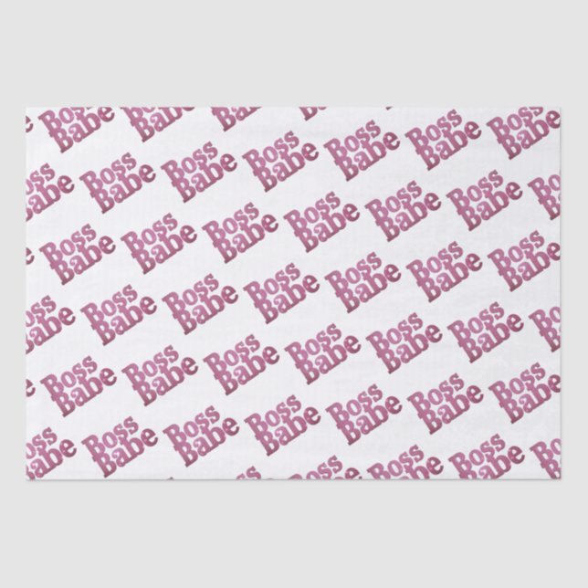 Papel De Seda Babe do chefe rosa brilhante (Frente )