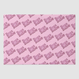 Papel De Seda Babe do chefe rosa brilhante