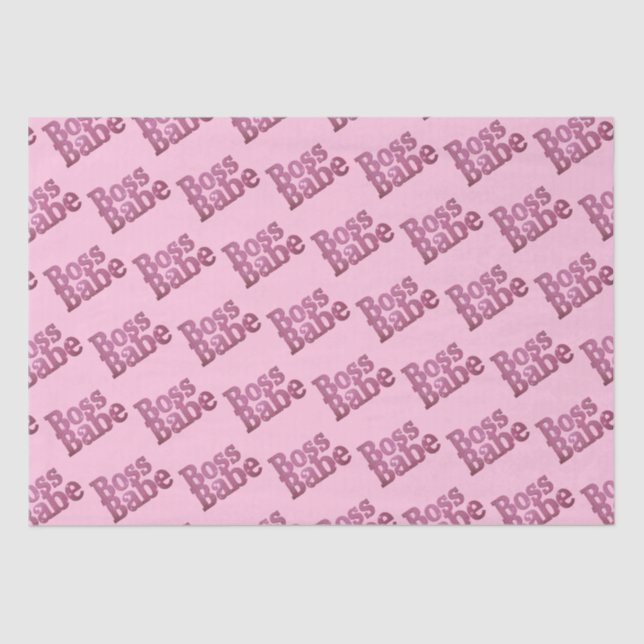 Papel De Seda Babe do chefe rosa brilhante (Frente )