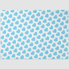 Papel De Seda Baby Blue Hearts Modern Sweet Love Notes Fun