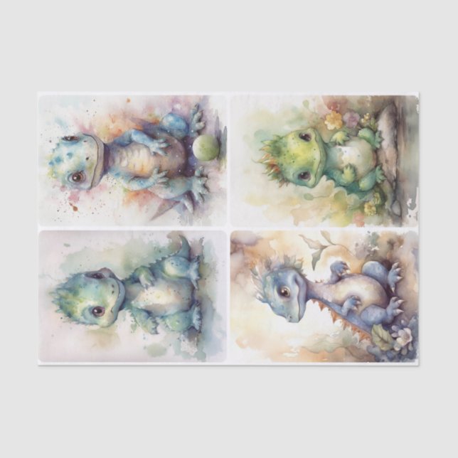 Papel De Seda Baby Dinos (Frente )