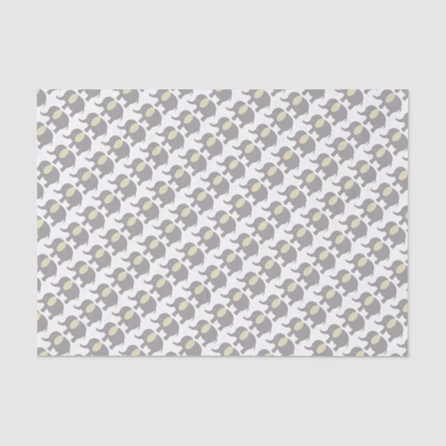 Papel De Seda Baby elephant light gray and yellow (Frente )