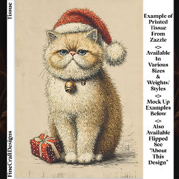 Papel De Seda Bah Humbug Grumpy Natal Gato EA9L Decoupage