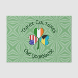 Papel De Seda Bahamas - Irlandês Irish American Flag Shamrock pe