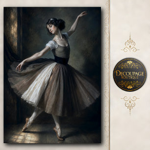 Papel De Seda Bailarina Romântica Vintage
